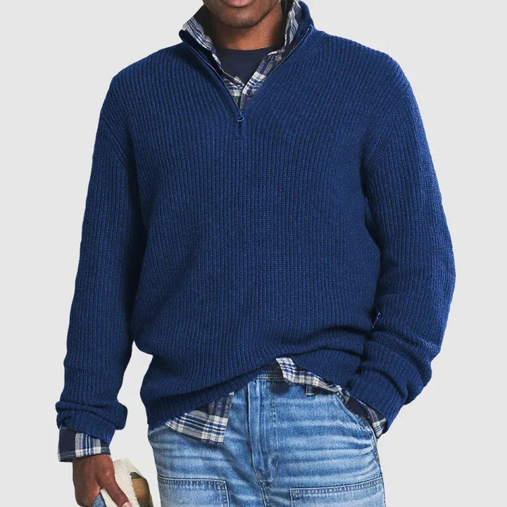 Halb Reißverschluss Winterpullover Für Herren | Langarm