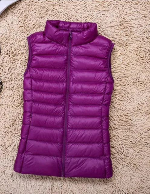 Lässiger Bodywarmer Mit Hohem Kragen Für Damen | Ärmellos
