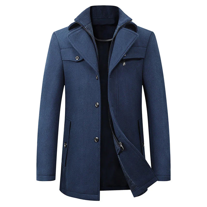 Herren Reißverschluss Trenchcoat | Lang