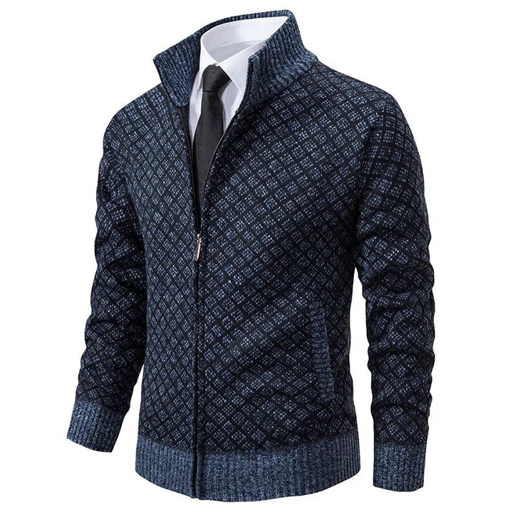 Strickpullover Mit Rautenmuster Für Herren | Mit Langen Ärmeln