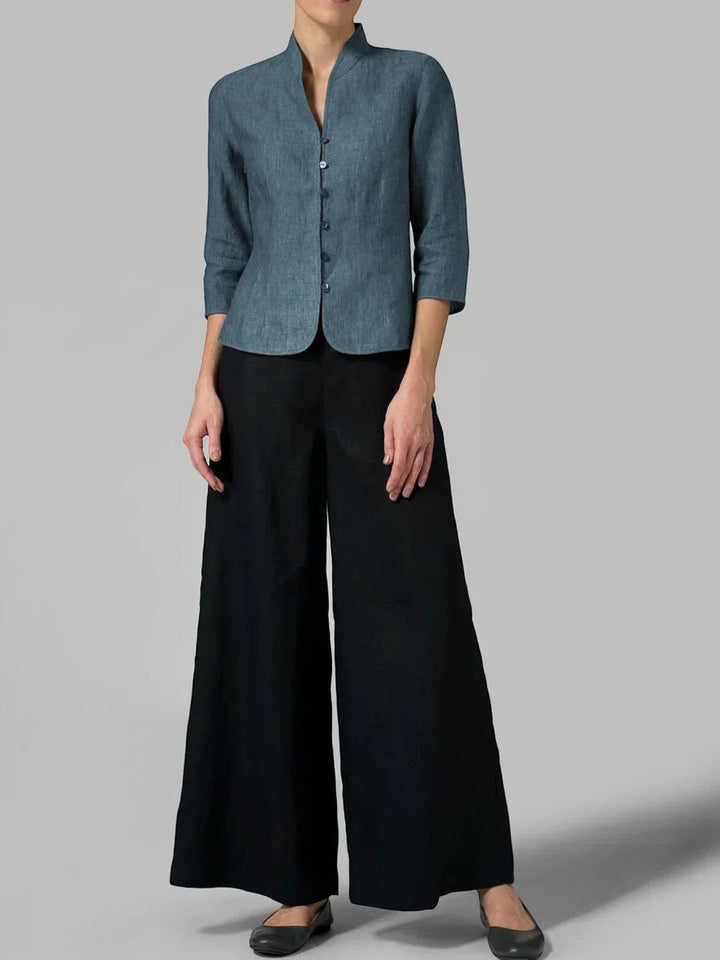 Chaveli | Elegante Bluse Mit Stehkragen Für Damen