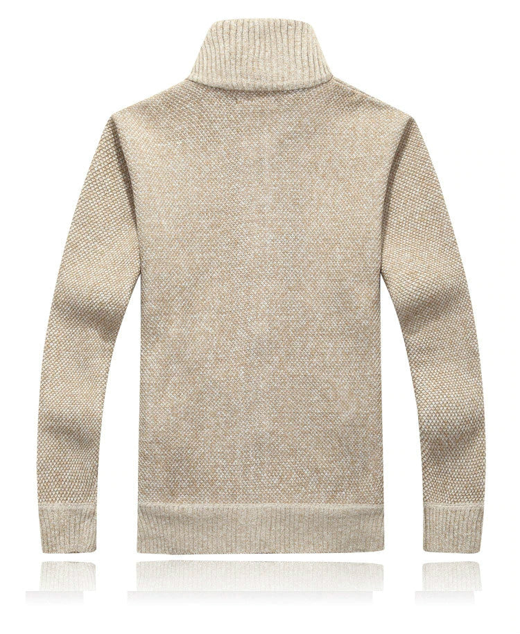 Stehkragenpullover Mit Kariertem Futter Für Herren | Winter