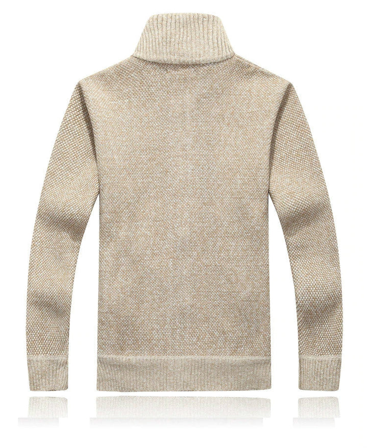 Stehkragenpullover Mit Kariertem Futter Für Herren | Winter