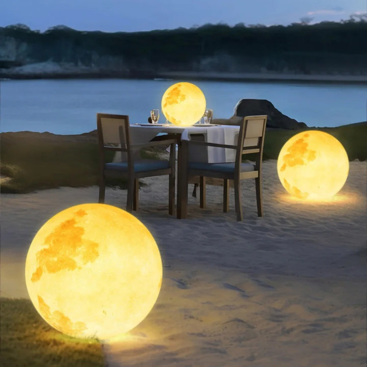 Lampes globe lune pour extérieur avec télécommande