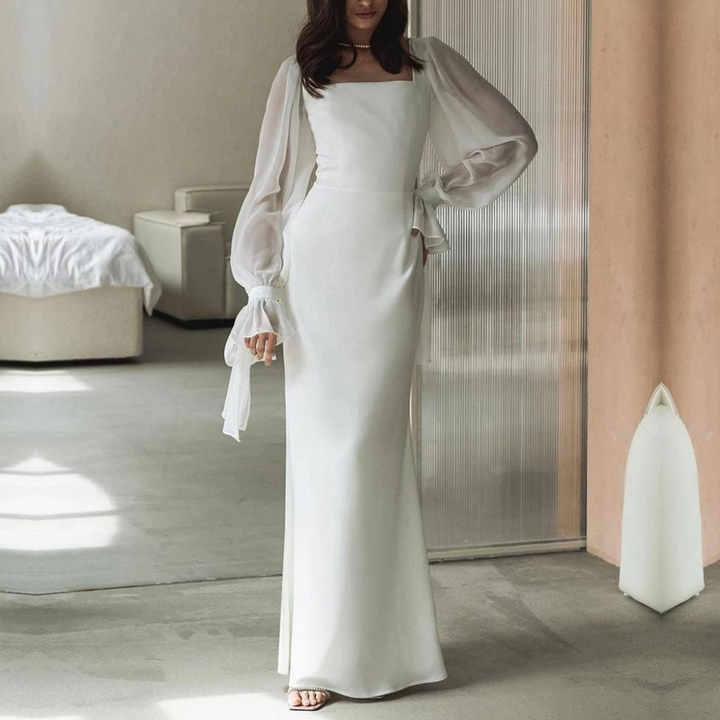 Damen Abendkleid Mit Langarm | Maxi