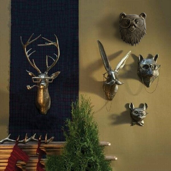 Deer Head Wall Decoration with Textured Antlers