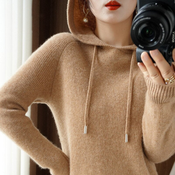 Damen Kaschmir Hoodie Mit Langen Ärmeln | Winter