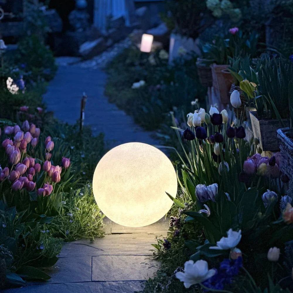 Lampes globe lune pour extérieur avec télécommande