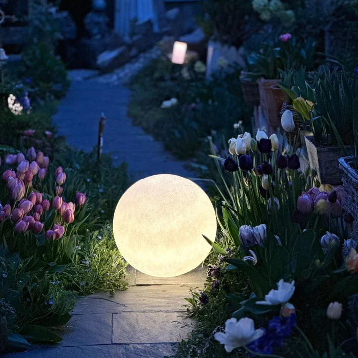 Lampes globe lune pour extérieur avec télécommande