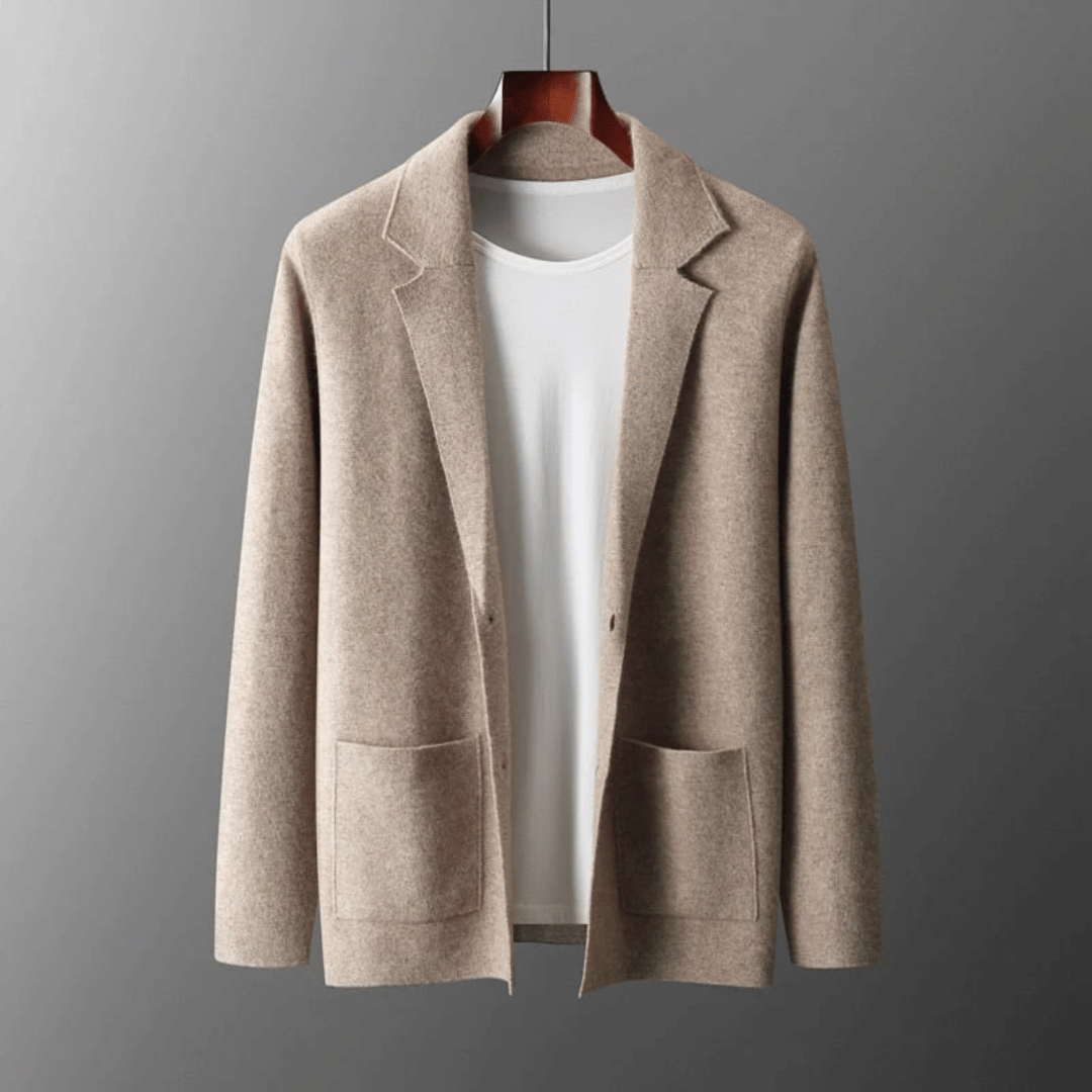 Herren Solide Strickjacke Mit Langen Ärmeln | Winter