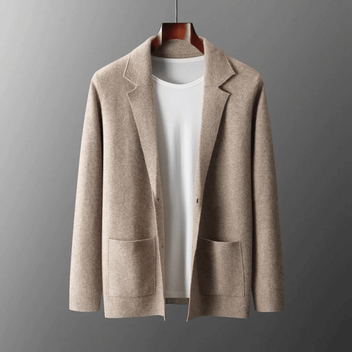 Herren Solide Strickjacke Mit Langen Ärmeln | Winter
