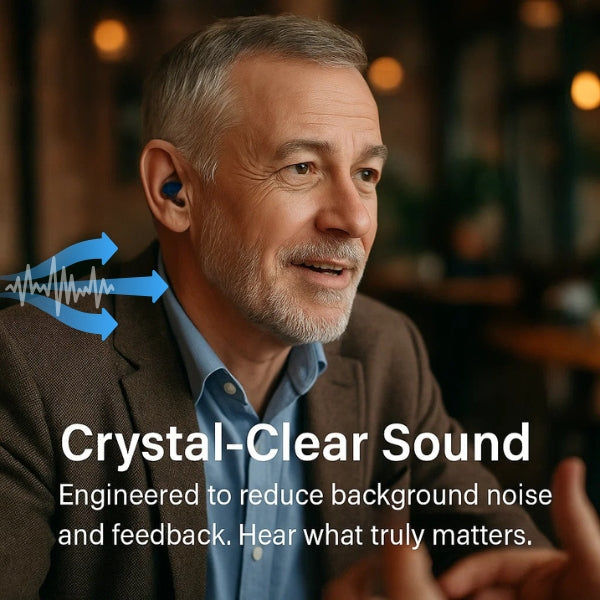 Compact In-Ear Hearing Aids Rechargeable Clear Audio