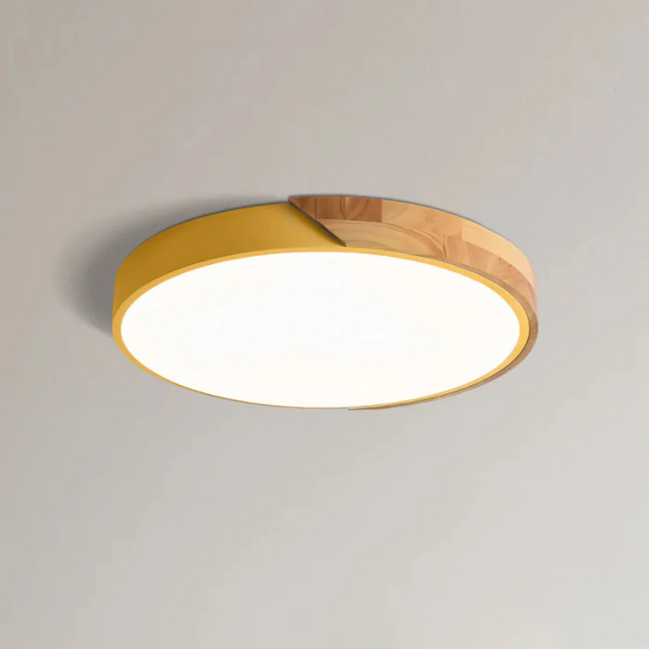 Skandinavische LED-Deckenleuchte aus Holz – Minimalistisches Design & Warmes Licht | Ideal für Schlafzimmer, Flur & Wohnzimmer