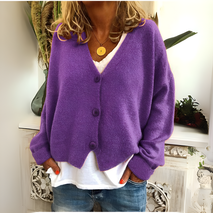V-Ausschnitt-Cardigan Mit Knöpfen Für Damen | Winter