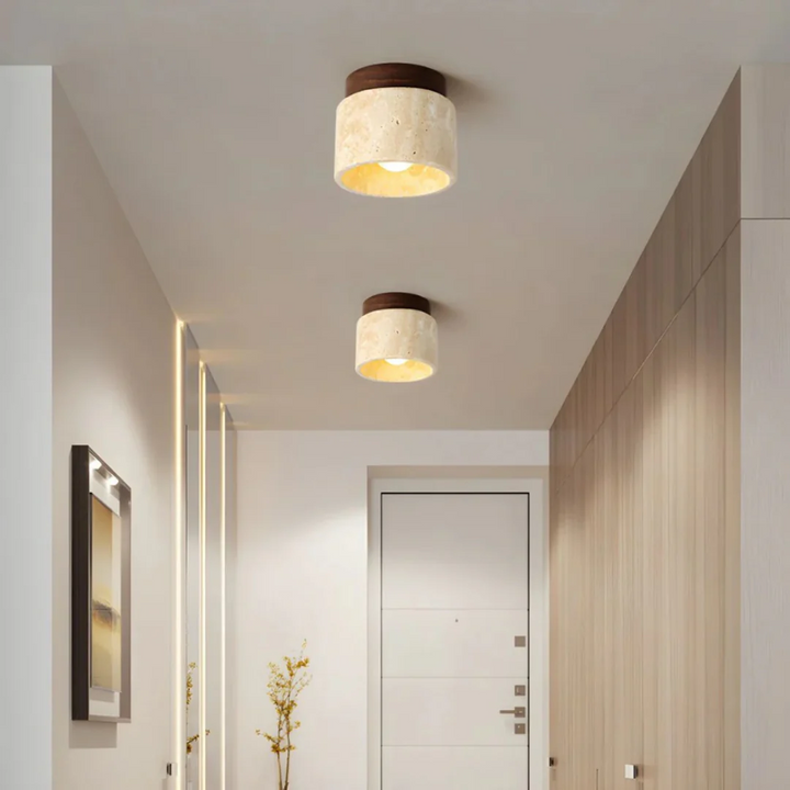 Japanische Deckenlampe aus Holz – Minimalistisch, Warm & Stilvoll | Ideal für Schlafzimmer, Wohnzimmer & moderne Wohnräume