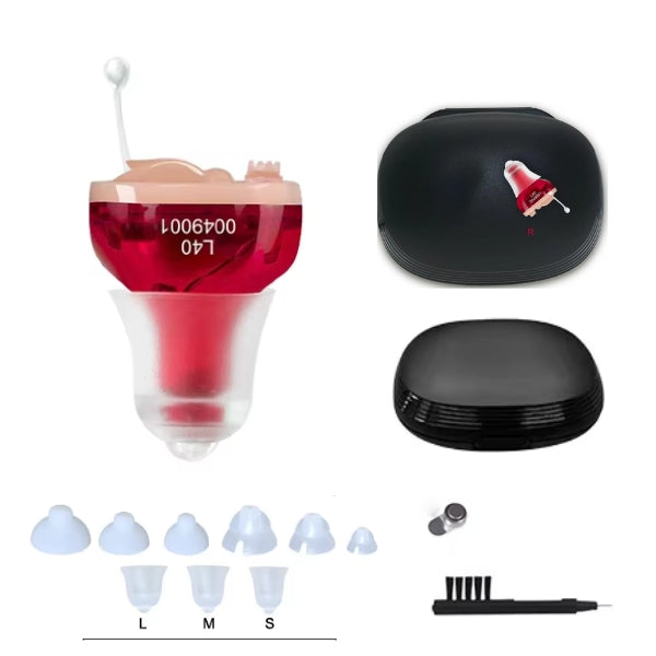 Compact In-Ear Hearing Aids Rechargeable Clear Audio
