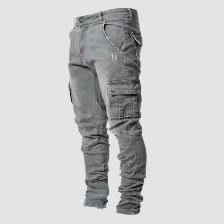 Denim Cargohose Für Herren | Dehnbar