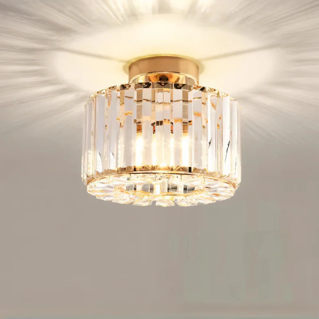 Kristall-Deckenleuchte mit LED – Luxuriös, Funkelnd & Elegant | Stilvolle Beleuchtung für Wohnzimmer, Flur & Schlafzimmer