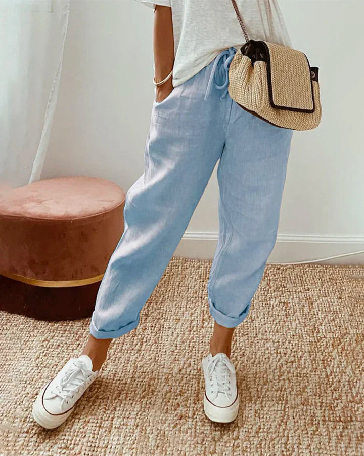 Anti-Sweat Luxe Leinenhose – Atmungsaktiv & Elegant für warme Tage | Leichte Herrenhose