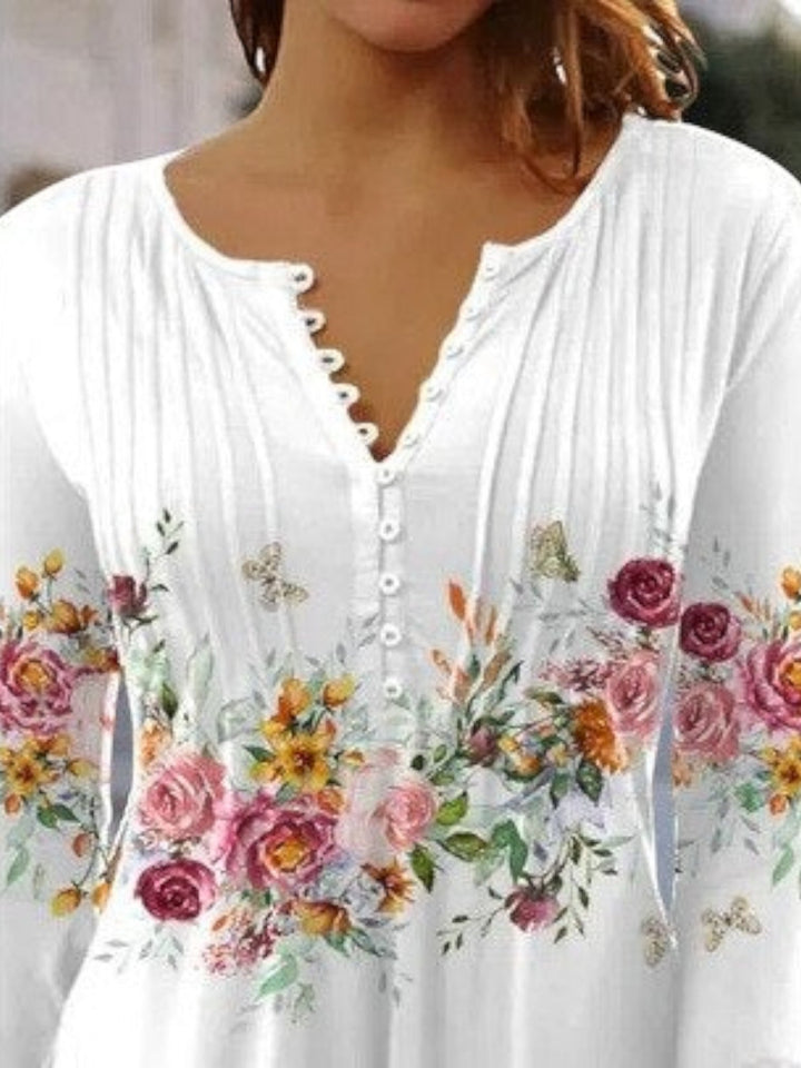 Camila | Elegante Blumenbluse Für Damen