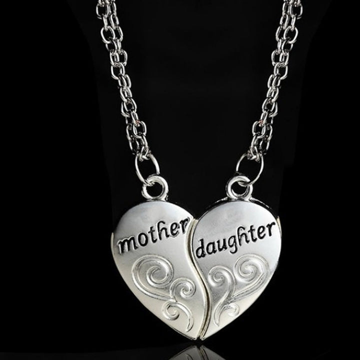 Matching Mother Daughter Heart Necklace Set A Mother's Day Gift