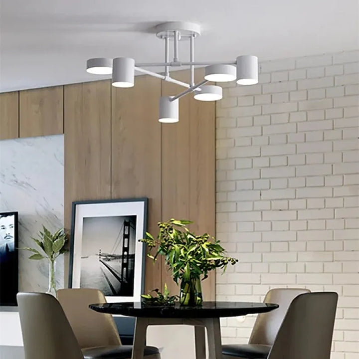Contemporary 6-Light Ceiling Light Adjustable Ambience for Modern Interiors