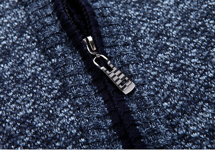 Stehkragenpullover Mit Kariertem Futter Für Herren | Winter