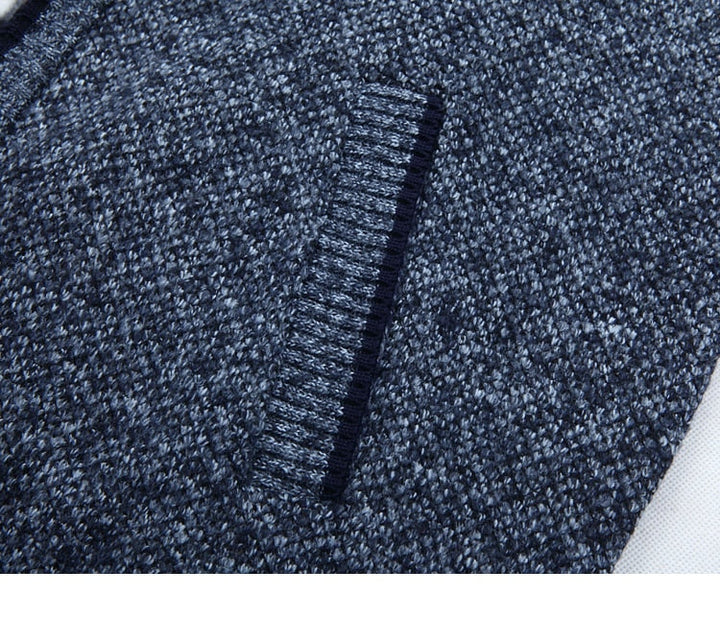 Stehkragenpullover Mit Kariertem Futter Für Herren | Winter