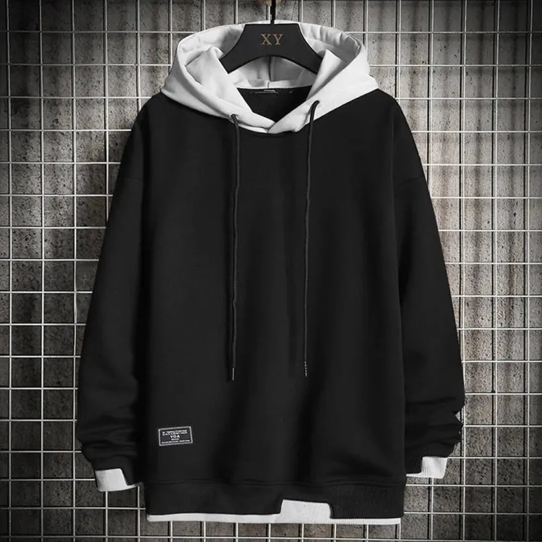 Klassischer Zweifarbiger Hoodie Für Herren | Langarm