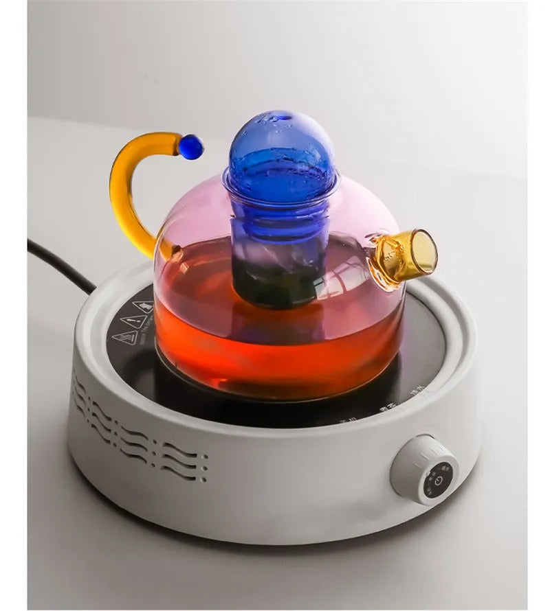 Contemporary Teapot with Matching Mugs Sleek Everyday Tea Set