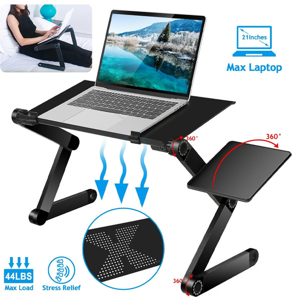 Adjustable and Foldable Laptop Stand Rotating Multi-Angle Support