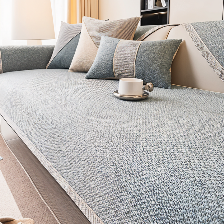 Funda Antideslizante para Sofá Seccional con Diseño Acolchado