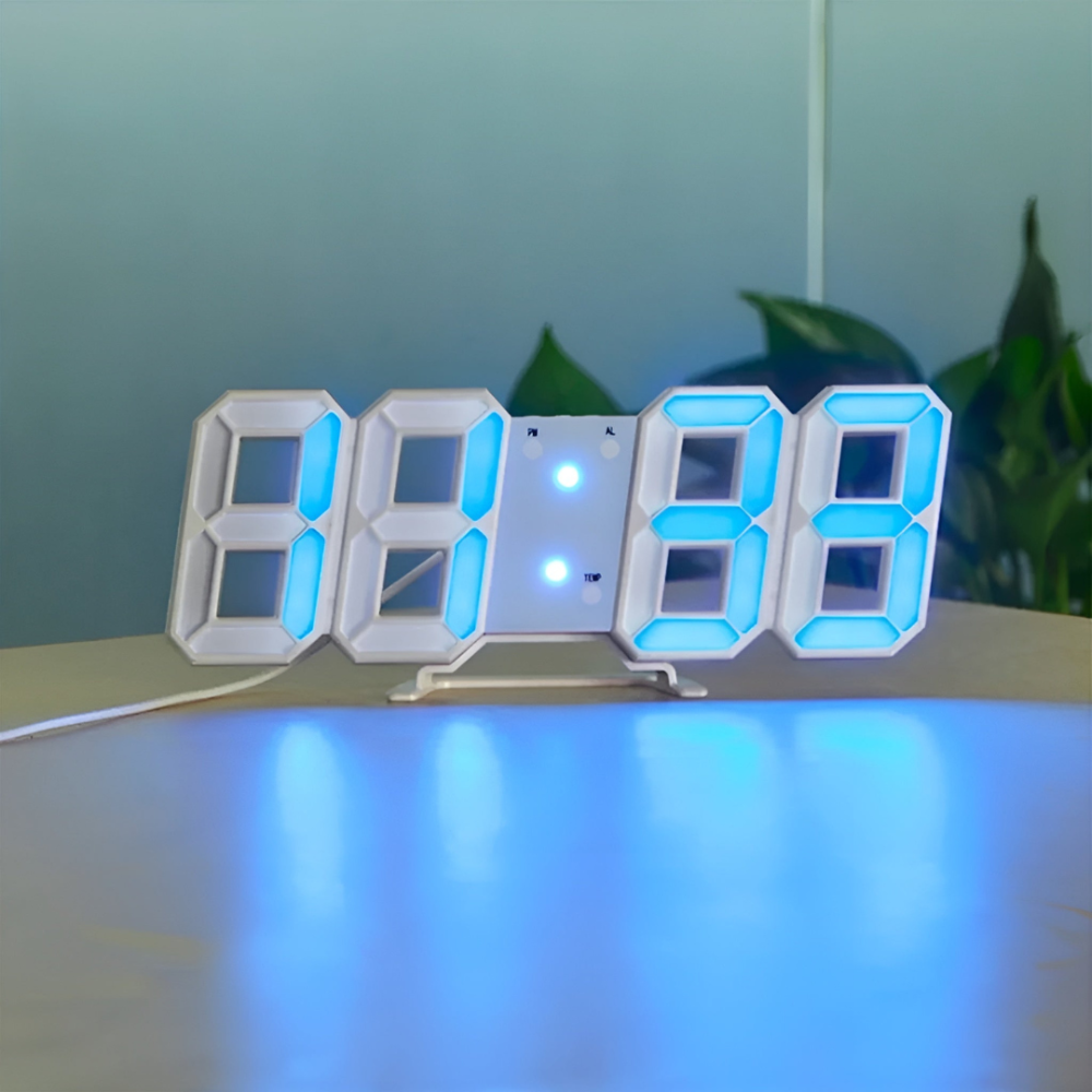 Digital LED Wall Clock with Auto Dimming Display
