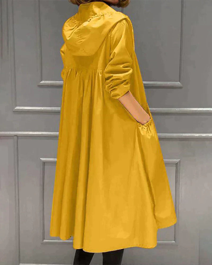 Regenjacke Mit Kapuze Für Damen | Langer Schnitt