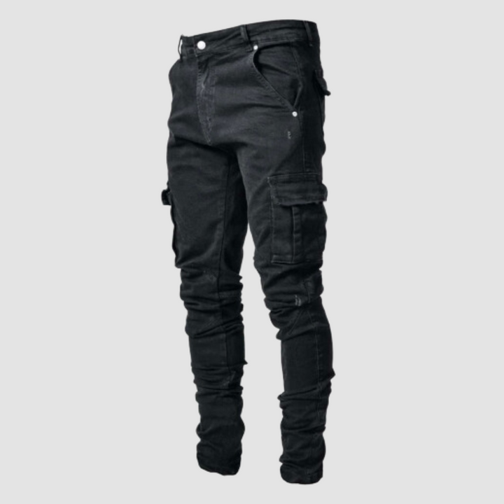 Denim Cargohose Für Herren | Dehnbar