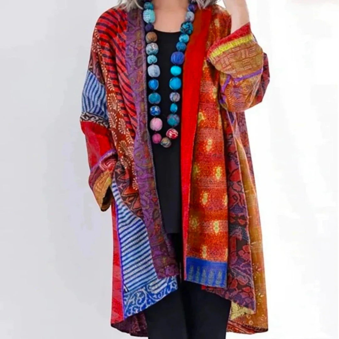 Calista | Stilvolle Strickjacke Mit Ethno-print Für Frauen
