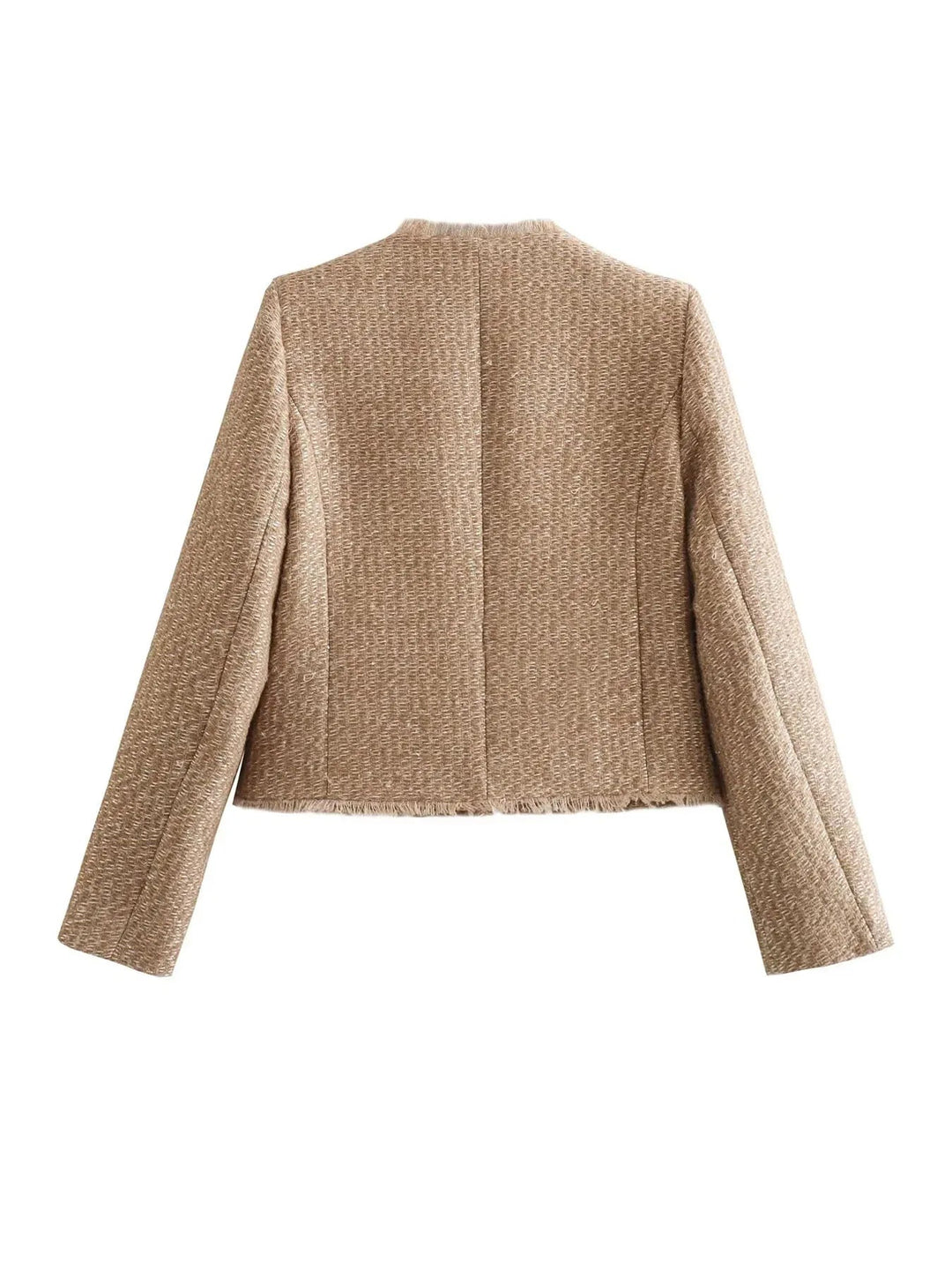 Klassische Kurze Tweedjacke Für Damen | Mehrere Taschen