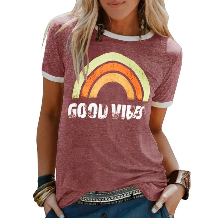 Amélie | Lässiges Grafik-t-shirt Für Damen | Kurzarm