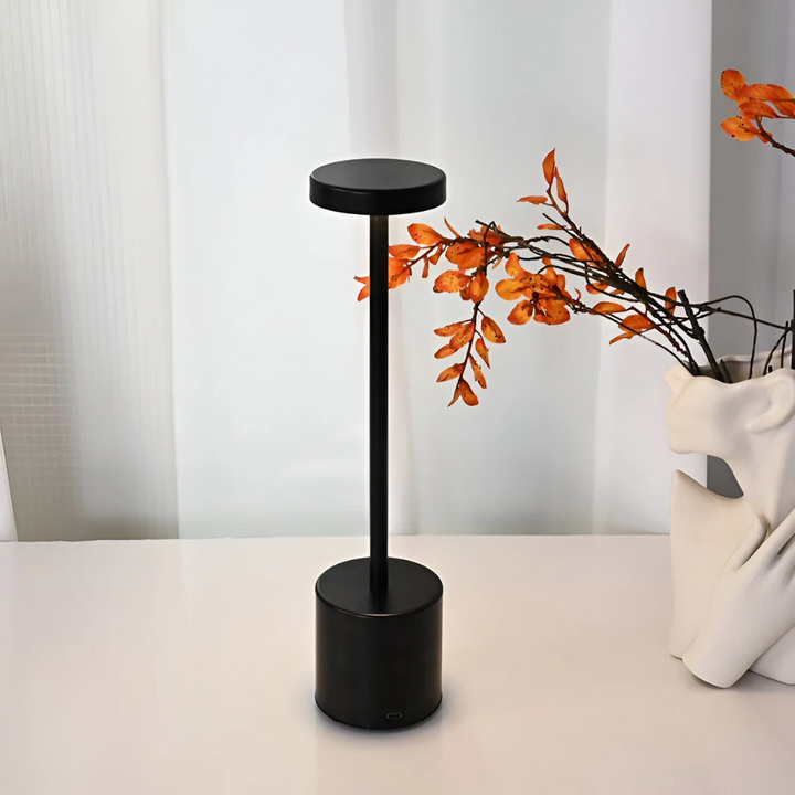 Kabellose Retro-Tischlampe – Wiederaufladbare LED-Leuchte im Vintage Design | Ideal für Wohnzimmer, Nachttisch & Ambiente-Beleuchtung