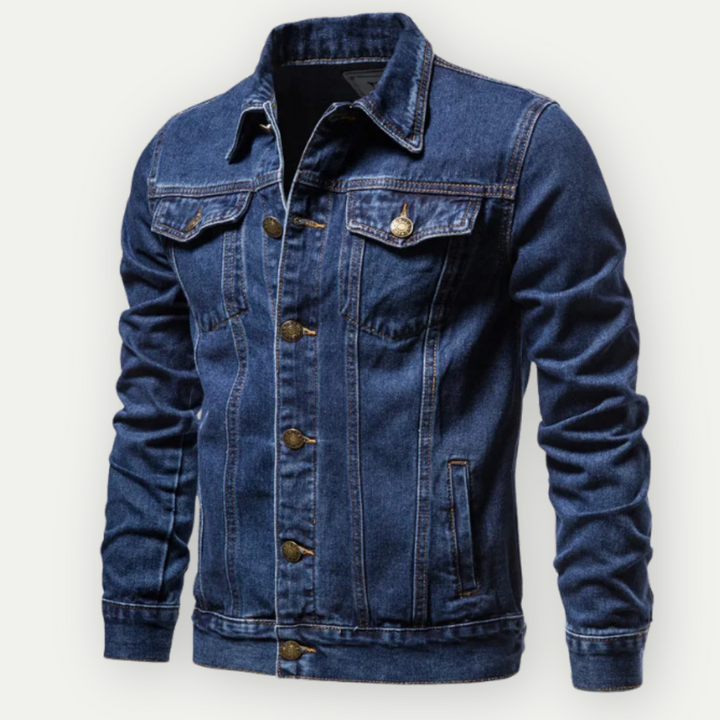 Klassische Denim Trucker Jacke Für Männer | Brusttaschen