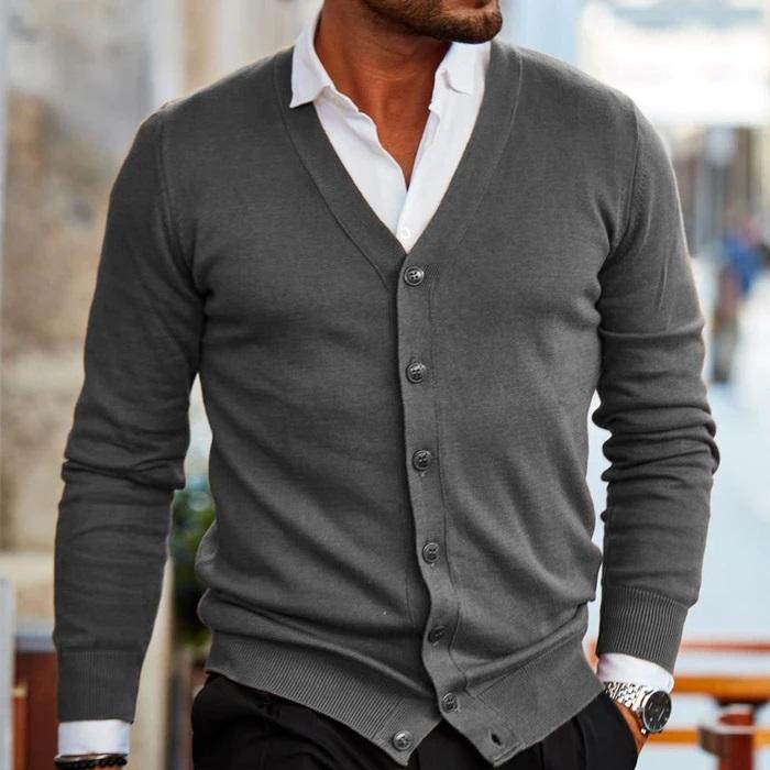 Stylische Herren Strickjacke | Langarm