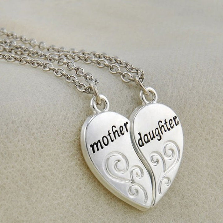 Matching Mother Daughter Heart Necklace Set A Mother's Day Gift
