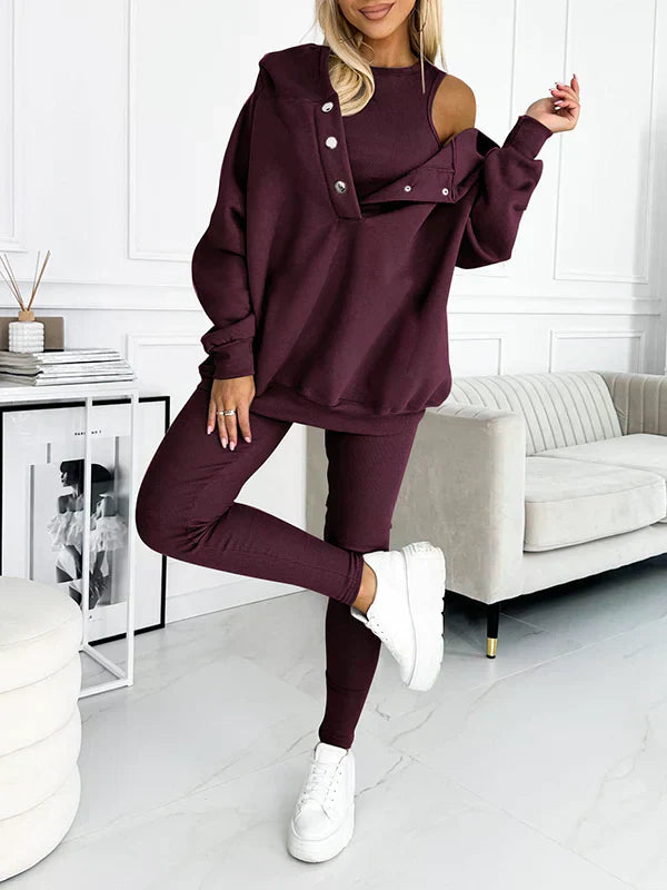 Dreiteiliges Jogginganzug Für Damen | Stilvoll