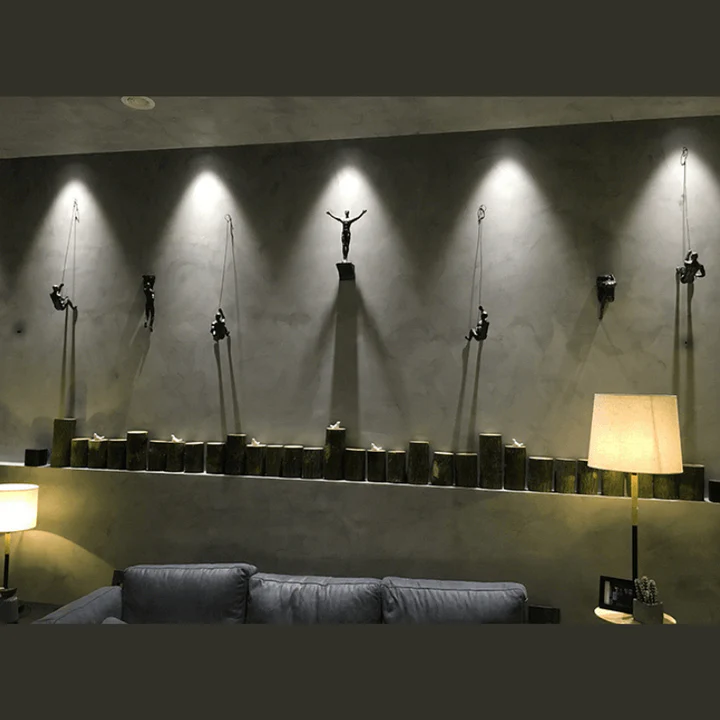 Wanddeko-Set Kletternde Männer – Kreatives & Dynamisches 3D-Design | Moderne Metallkunst für Wohnzimmer, Flur & Büro