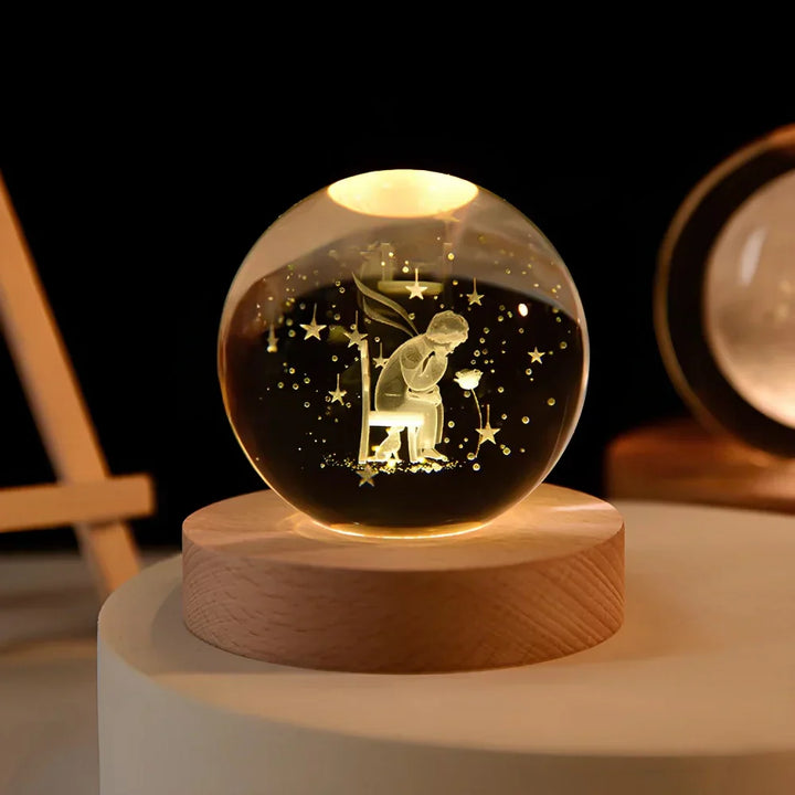 LED 3D Planet Night Light Decorative USB Table Lamp