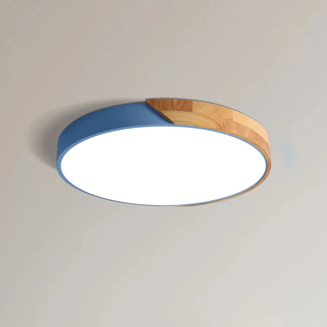 Skandinavische LED-Deckenleuchte aus Holz – Minimalistisches Design & Warmes Licht | Ideal für Schlafzimmer, Flur & Wohnzimmer