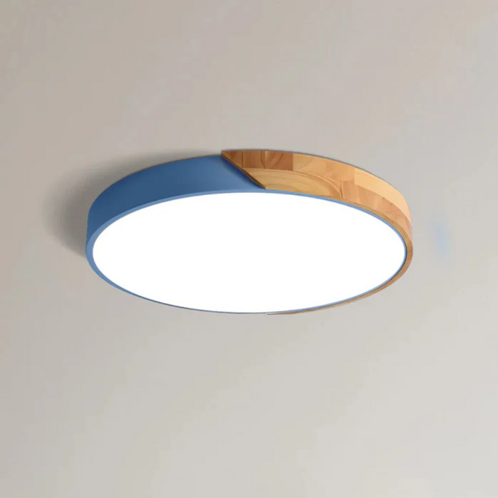 Skandinavische LED-Deckenleuchte aus Holz – Minimalistisches Design & Warmes Licht | Ideal für Schlafzimmer, Flur & Wohnzimmer