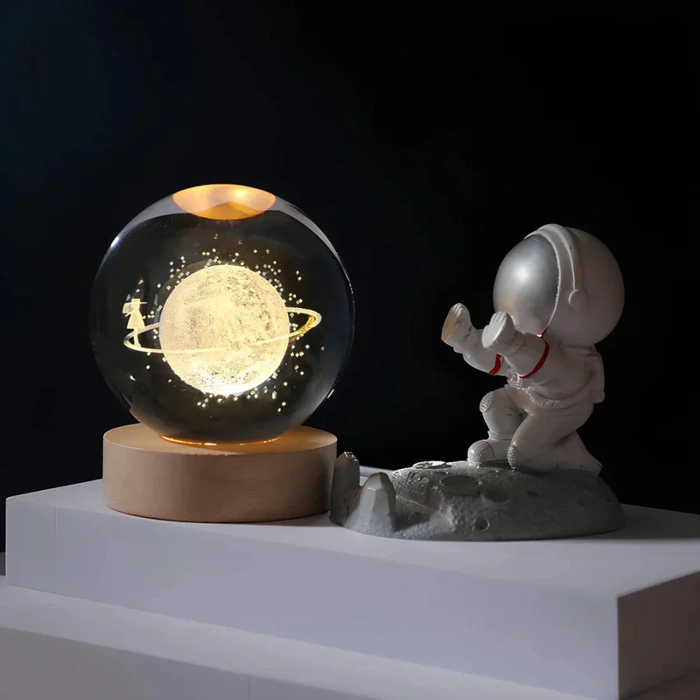 Illuminated 3D Planet Night Light Decorative Space Lamp