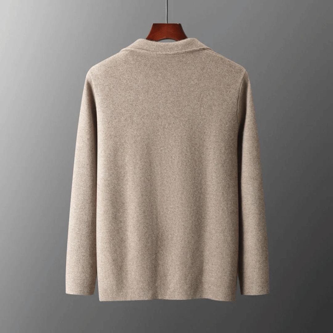 Herren Solide Strickjacke Mit Langen Ärmeln | Winter