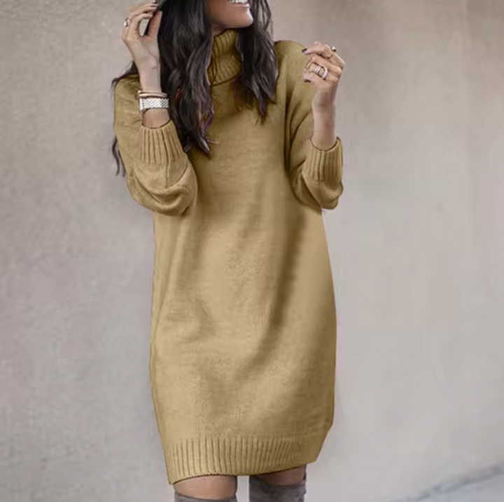 Pulloverkleid Für Den Herbst | Hoher Hals